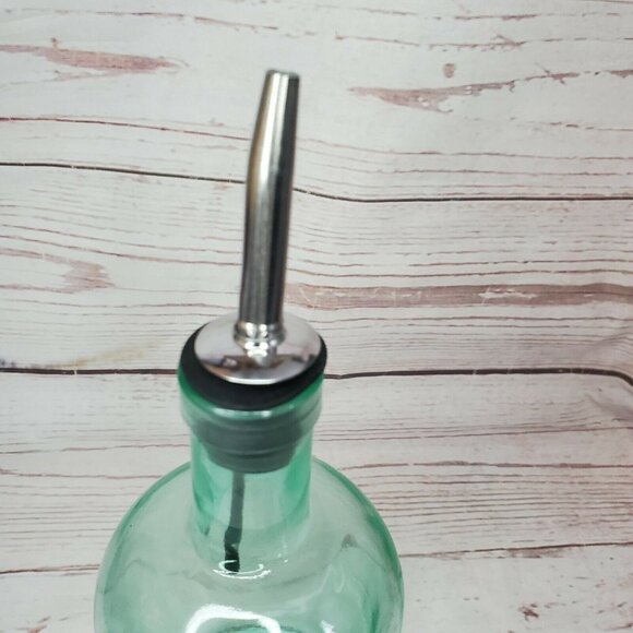 Glass Vinegar Olive Oil Dressing Empty Container With Spout - Picture 3 of 9